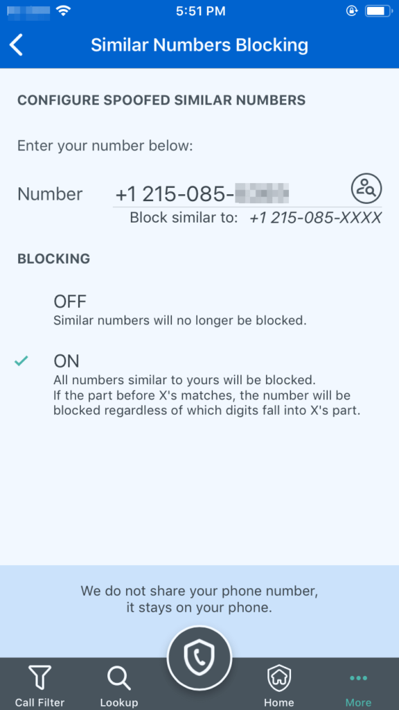 How to enable the “Spoofed Similar Numbers” feature Call Control