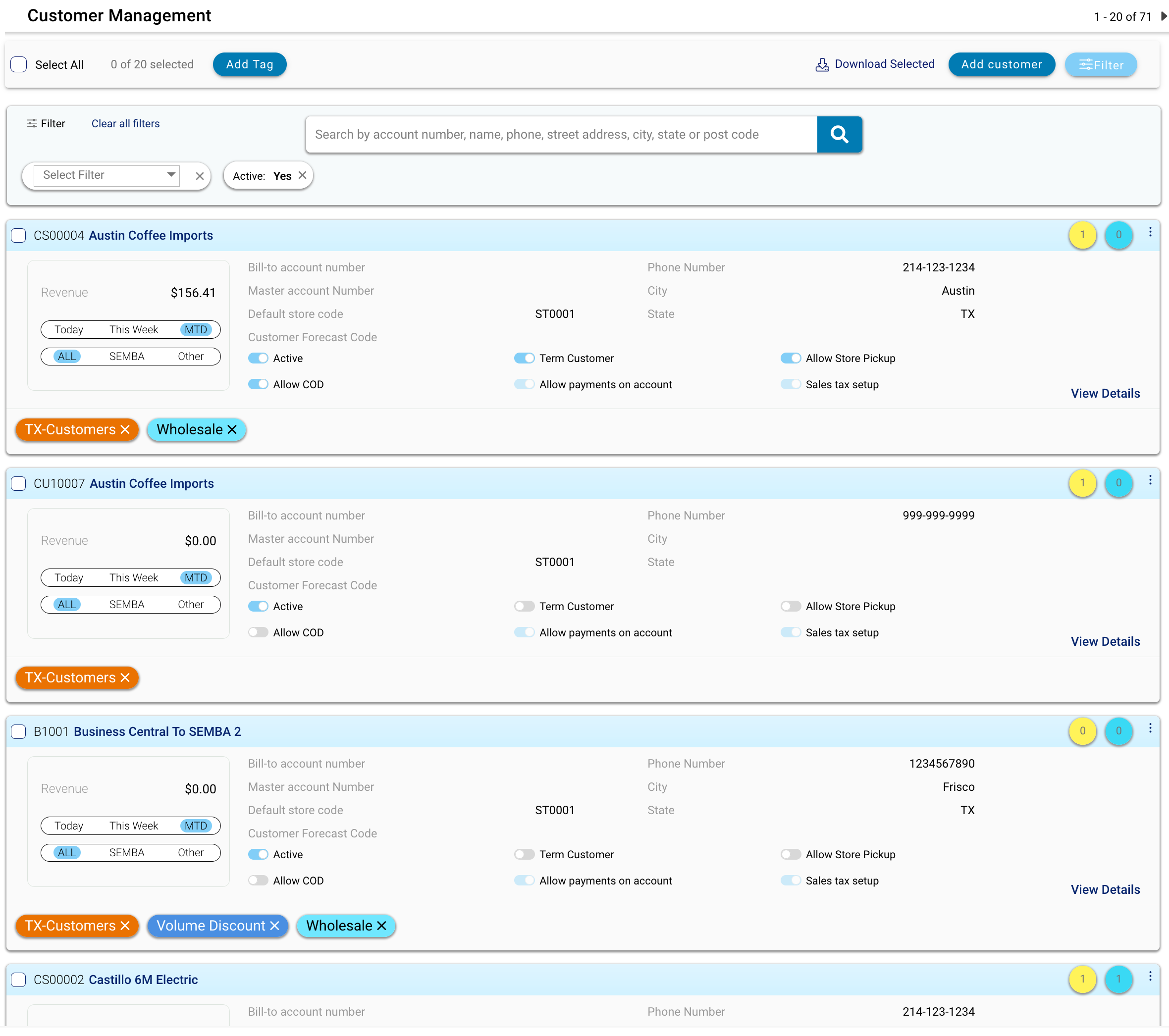 Customer Management – Help Center
