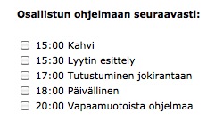 Monivalinta (valitse monta)