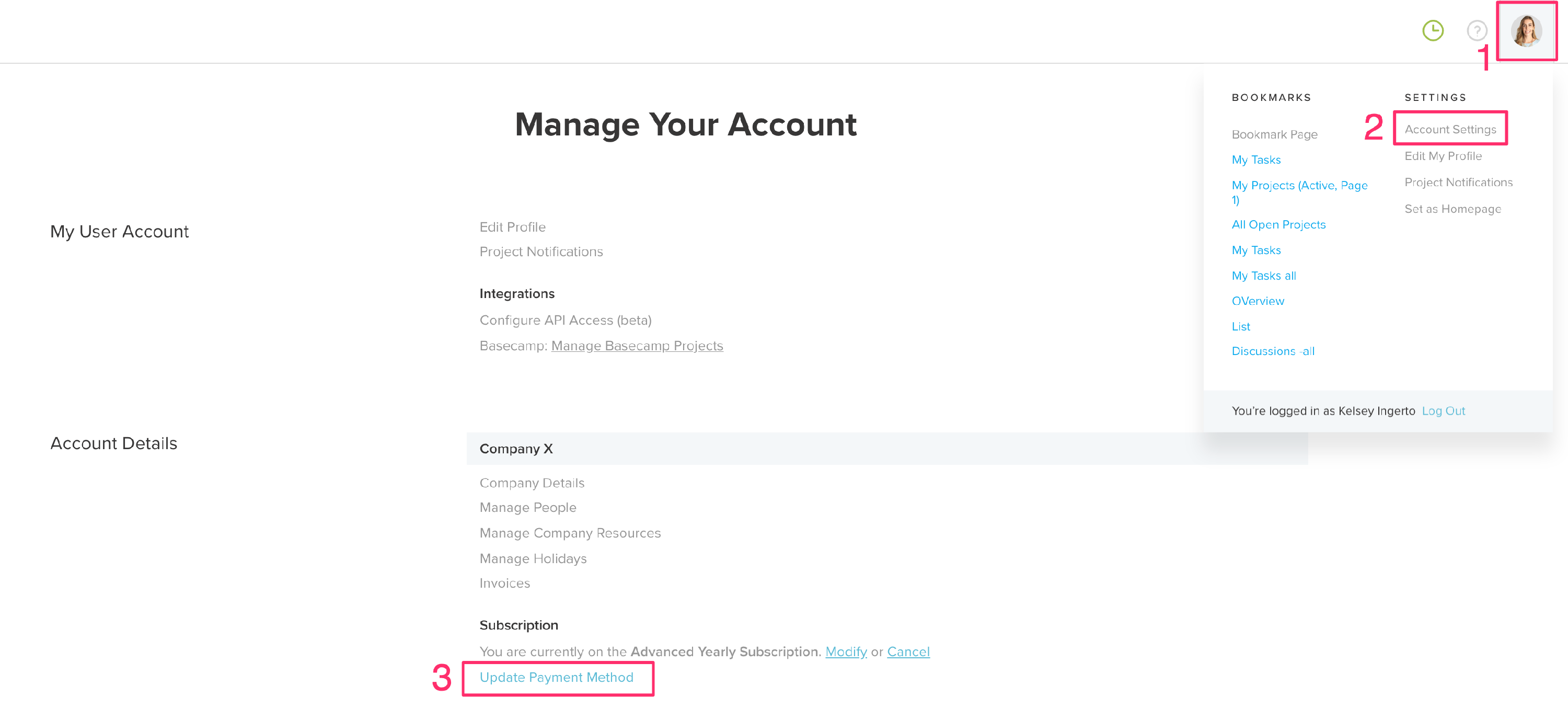 Access And Update Billing Information Invoices