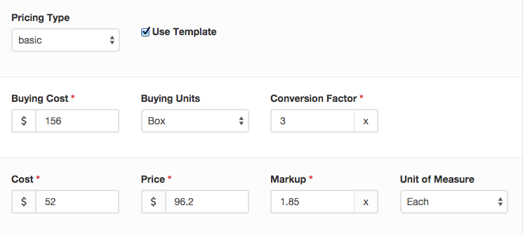 pricing matrix template excel