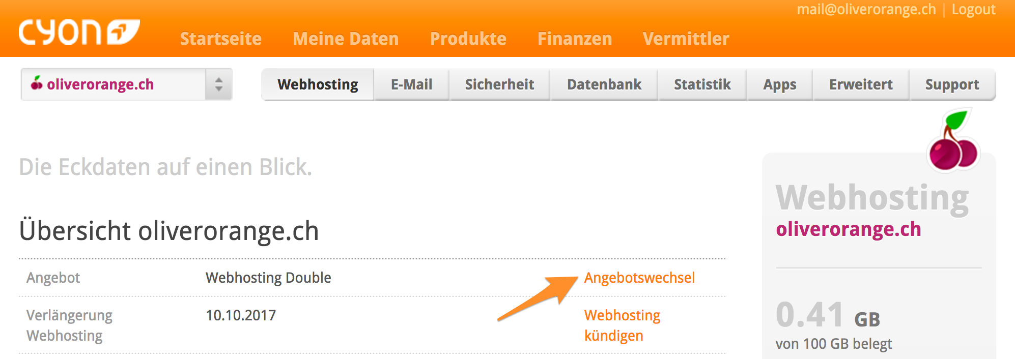 Übersicht oliverorange.ch