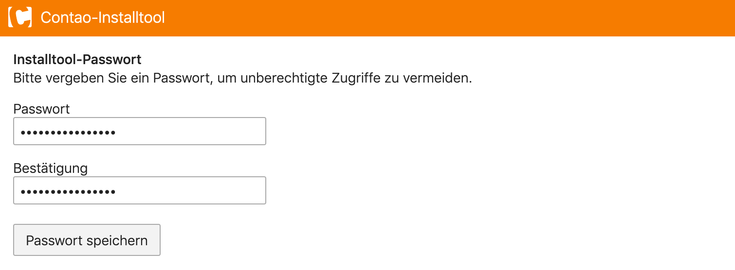 Administrator-Passwort angeben