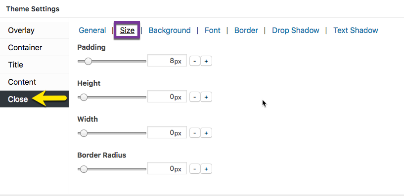 Theme Settings -- Close Tab / Size Category 1 File 5Ib8Wb8Gma