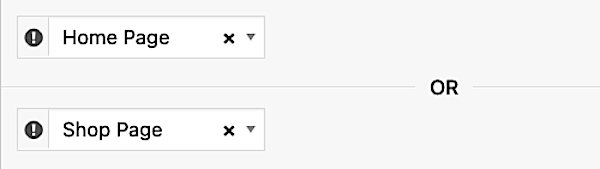 Home Page Or Shop Page Targeting Condition