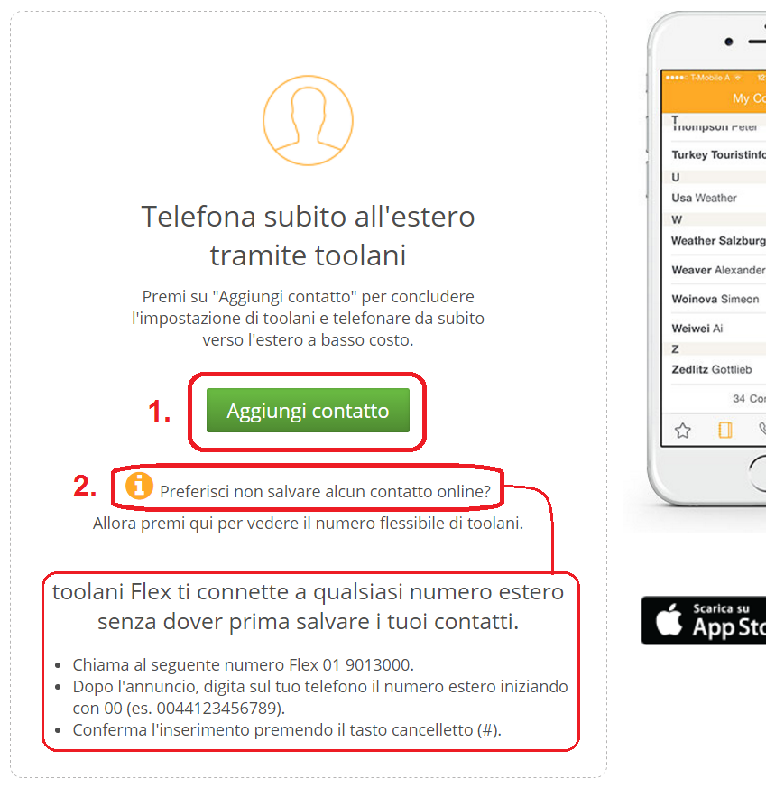Aggiungi contatto