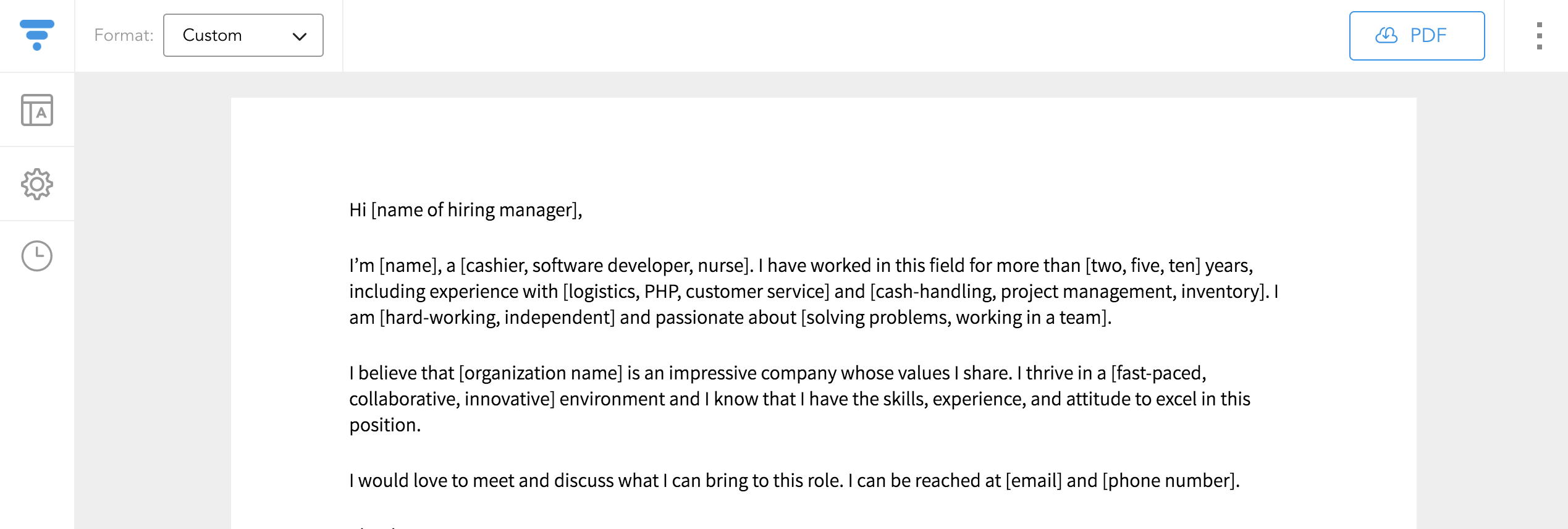 by default your cover letter will be given a custom format this means that the cover letter is not associated with any of your cvs - Picture Of A Cover Letter by default your cover letter will be given a custom format this means that the cover letter is not associated with any of your cvs - Picture Of A Cover Letter