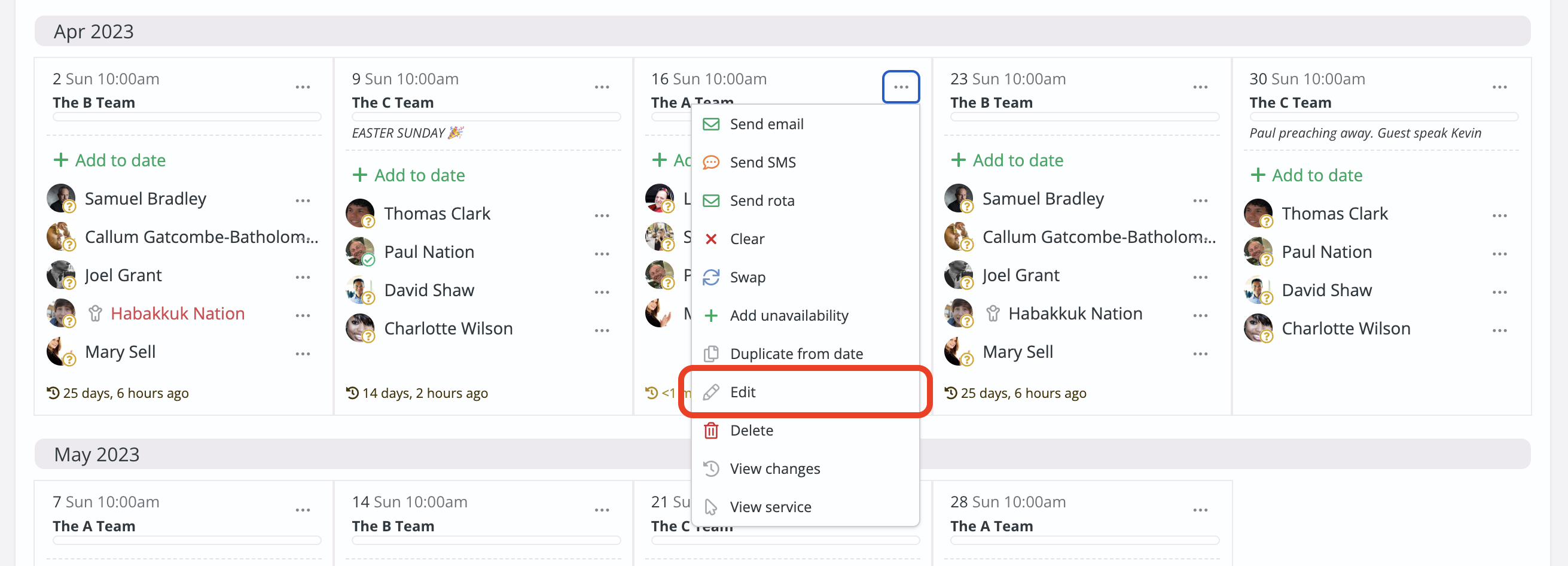 Rota sign-up - ChurchSuite Support Articles