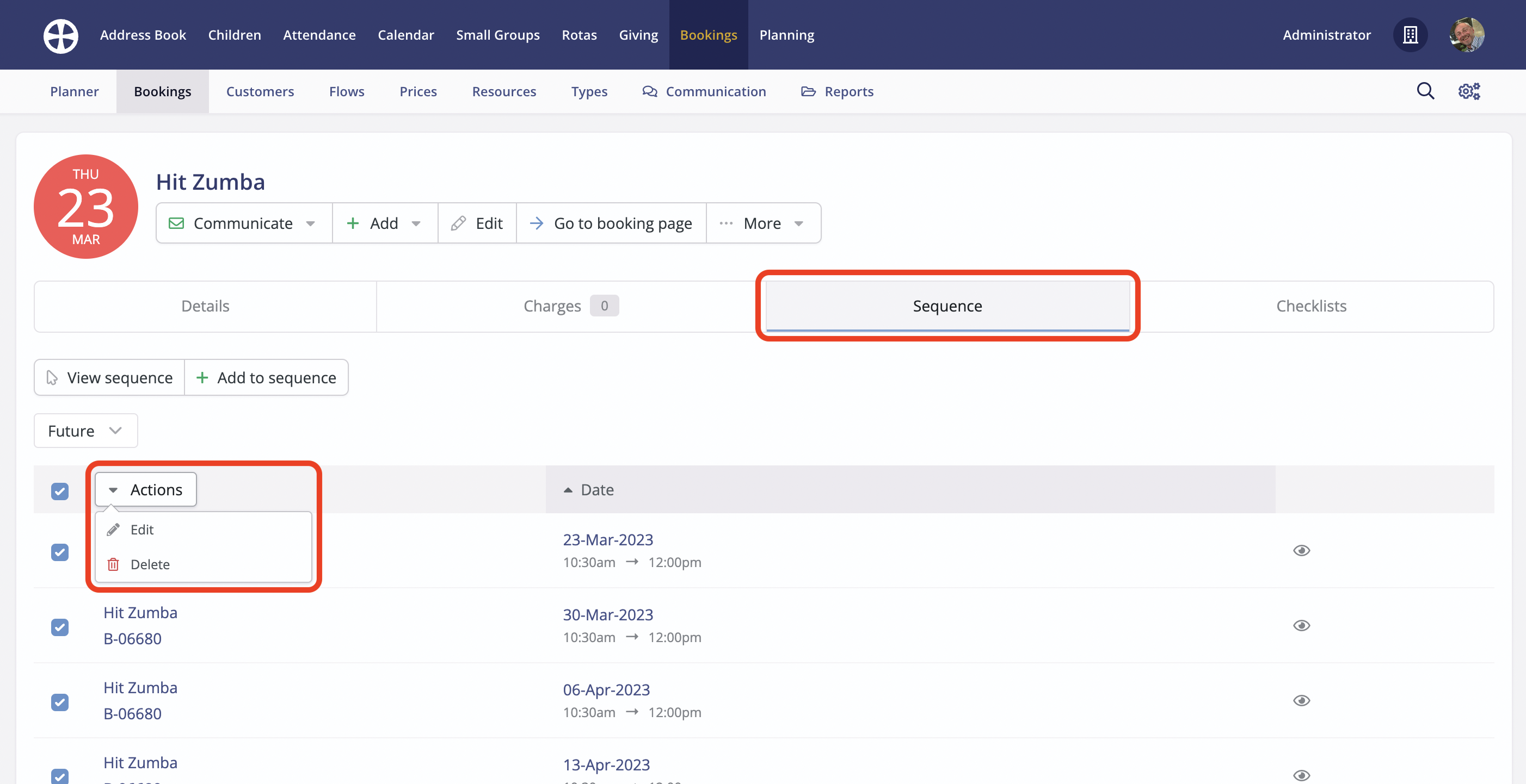 Editing And Making Changes To Bookings Churchsuite Support Articles