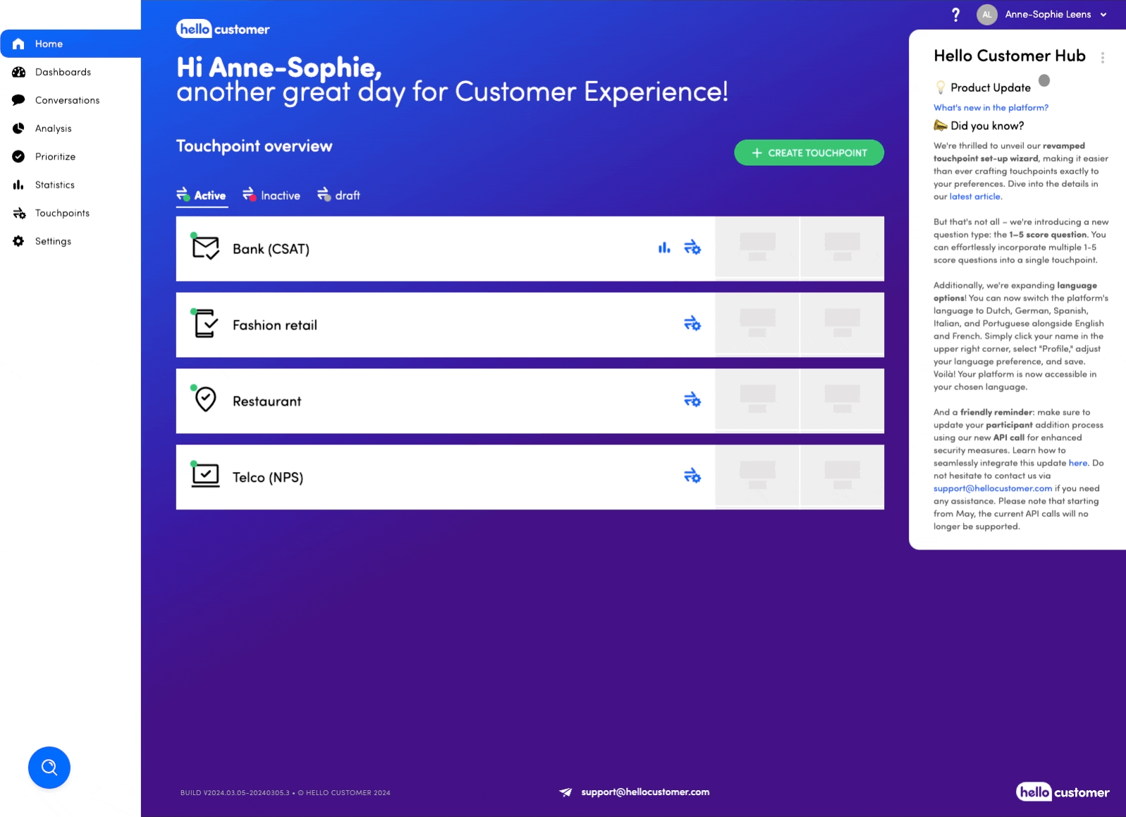 2 methods to create a touchpoint