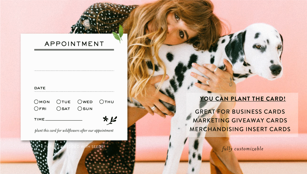 appointment card creative