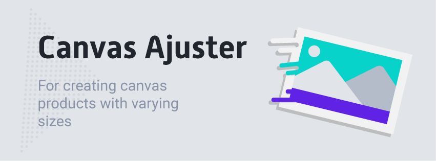 Canvas Adjuster letting a customer set canvas dimensions in the designer
