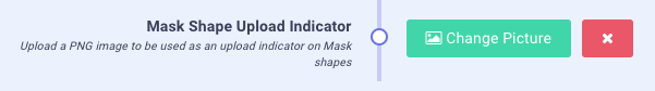 Mask upload indicator setting in the editor section of the admin settings page