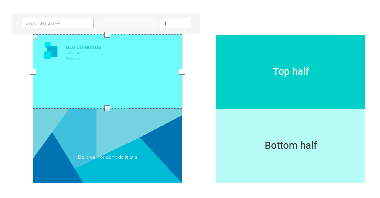 Configuration panel used to set the artwork boundary areas on the model
