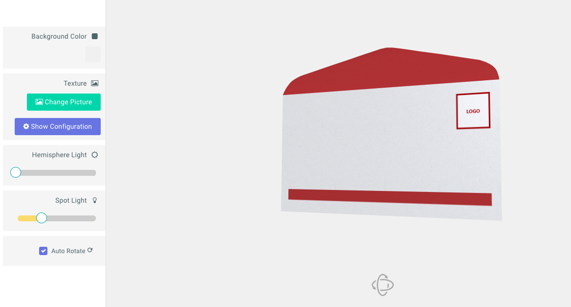 3D Studio with the Upload a mesh and Change picture buttons