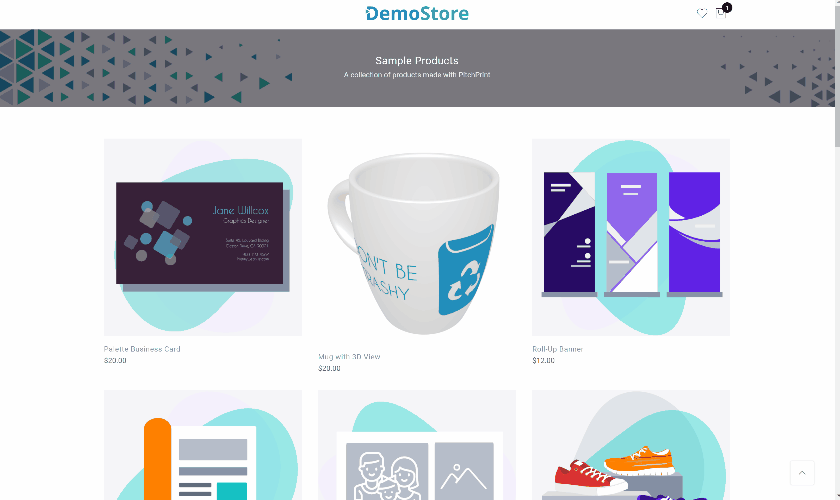 A customer personalizing a product in the PitchPrint editor from a web store