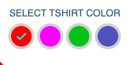 The finished Template Color module with its colour swatches