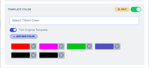 Tint original template enabled with added colours in the module settings