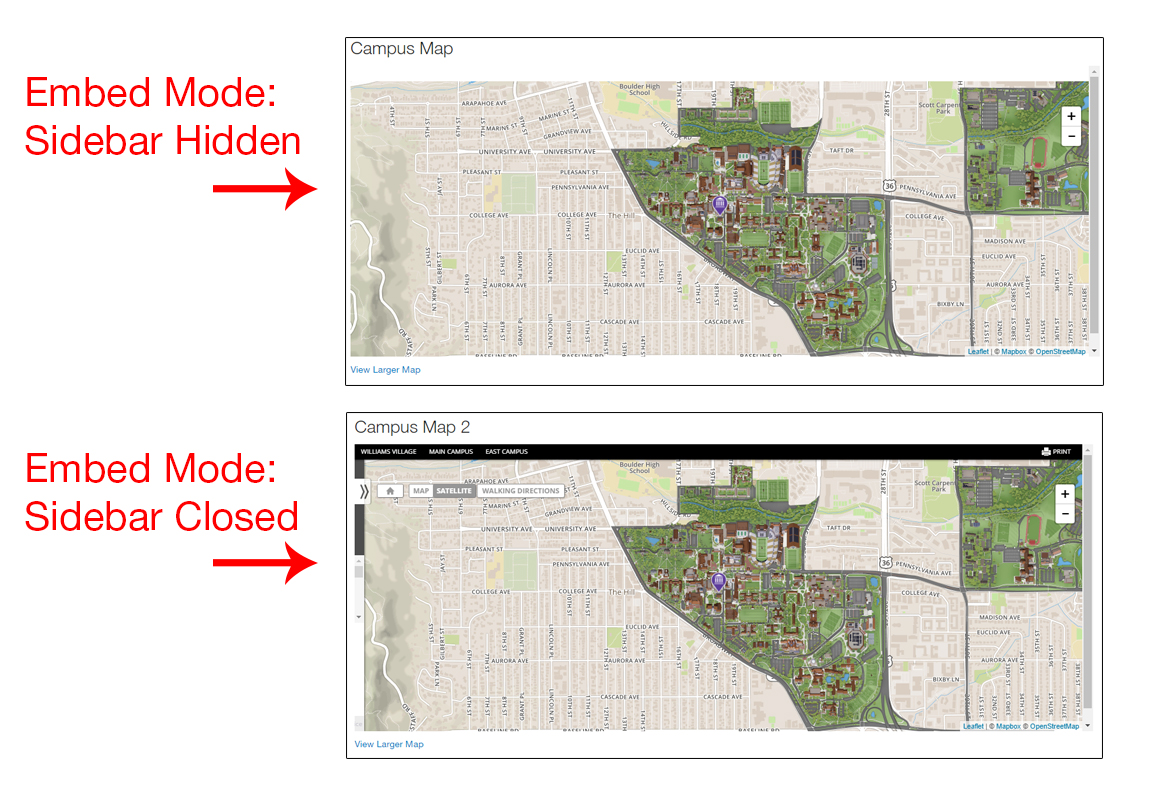Campus Map Shortcode Web Express Support