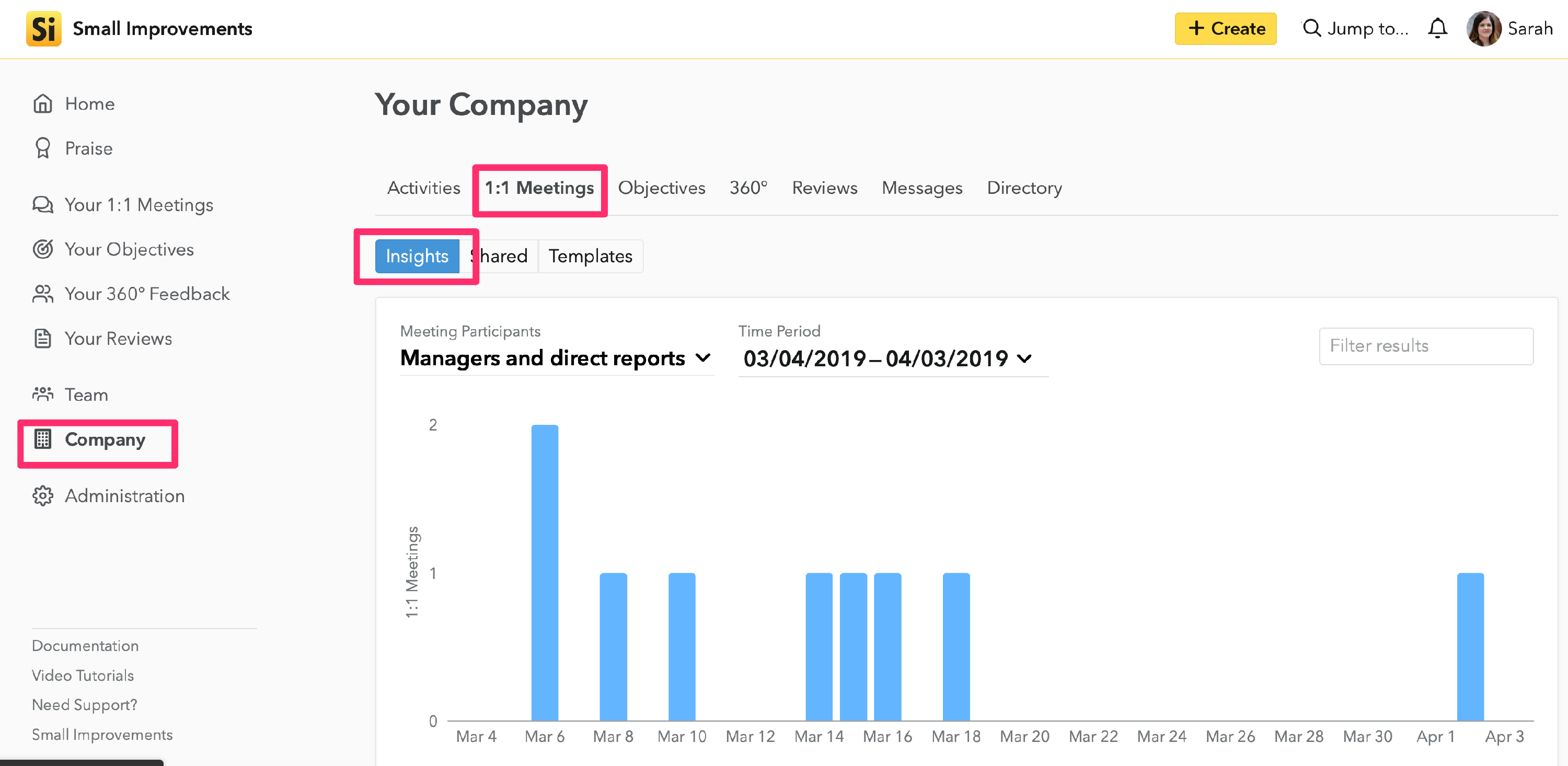 11 Meetings Dashboard for HR Admins Small Improvements