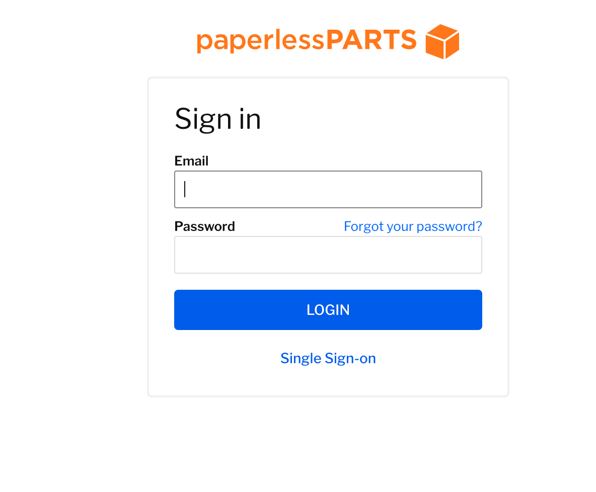 Logging into Paperless Parts
