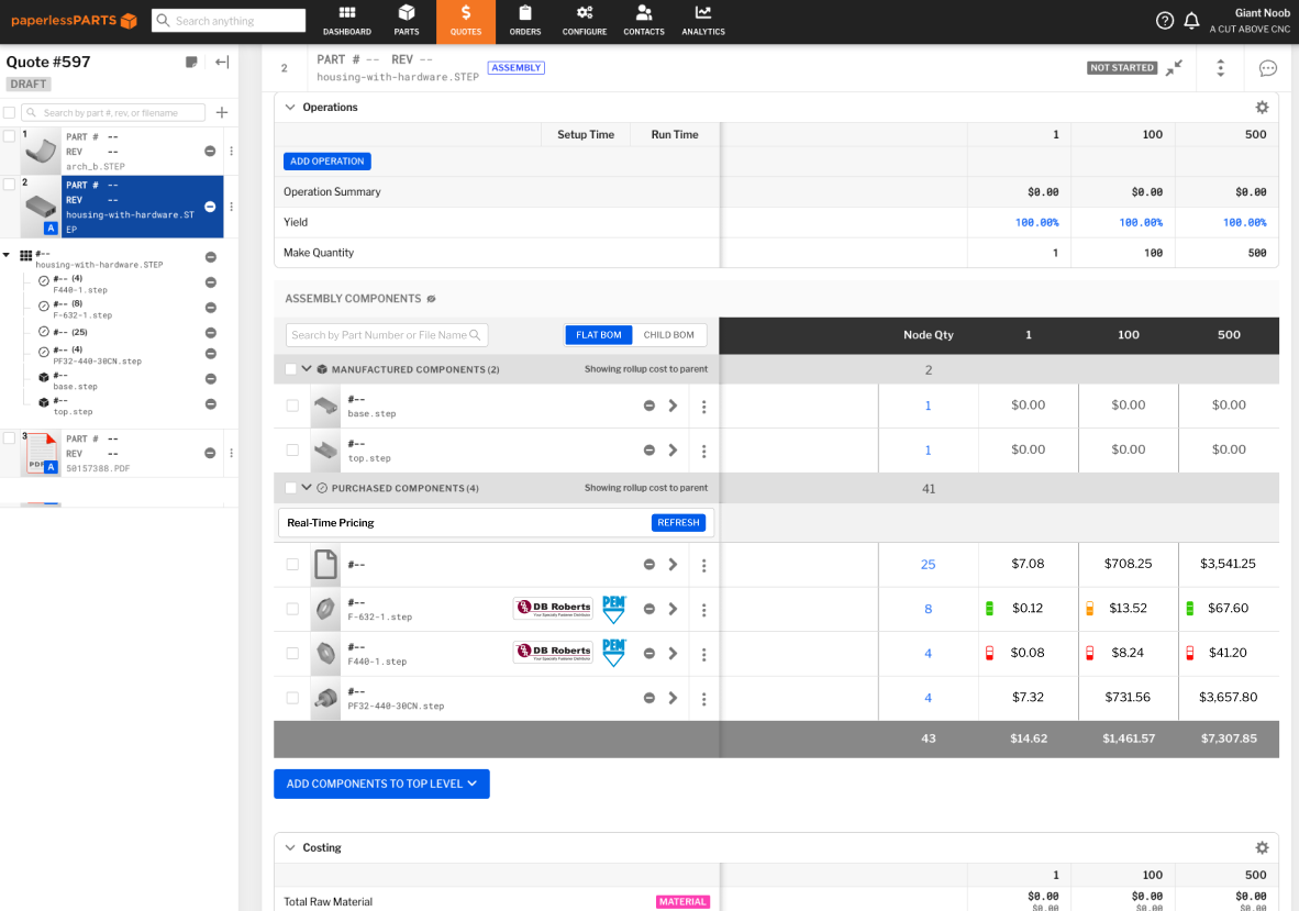 PEM realtime pricing
