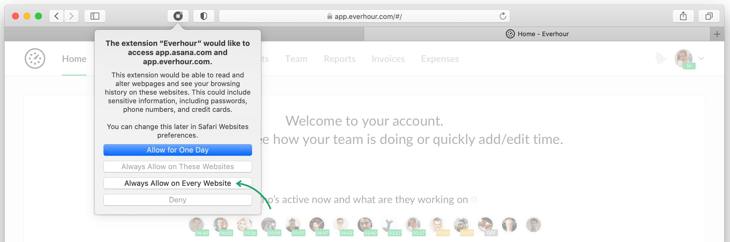 Everhour Extension for Safari – Everhour Blog