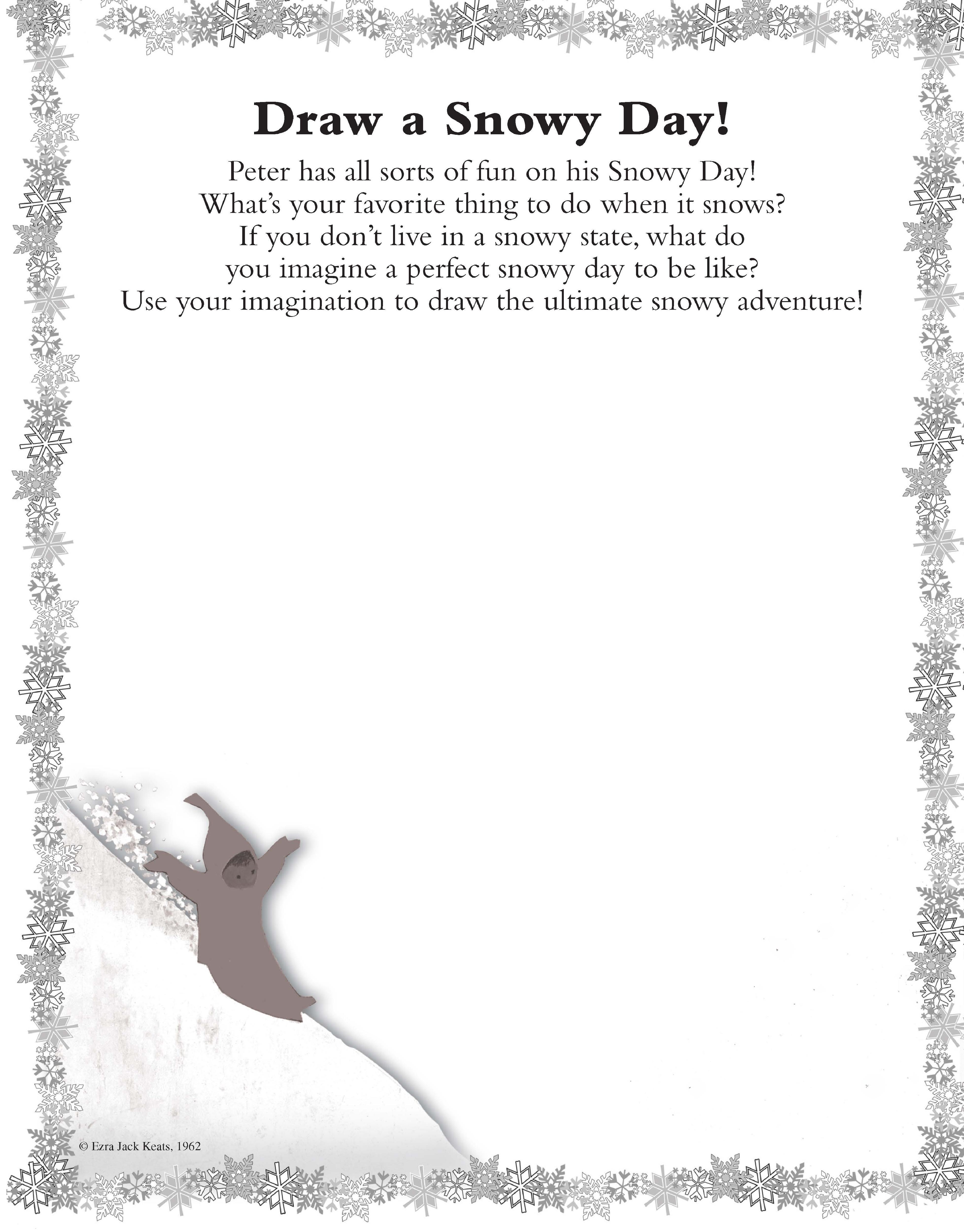 The Snowy Day Character Activity Sheets - Customer Service