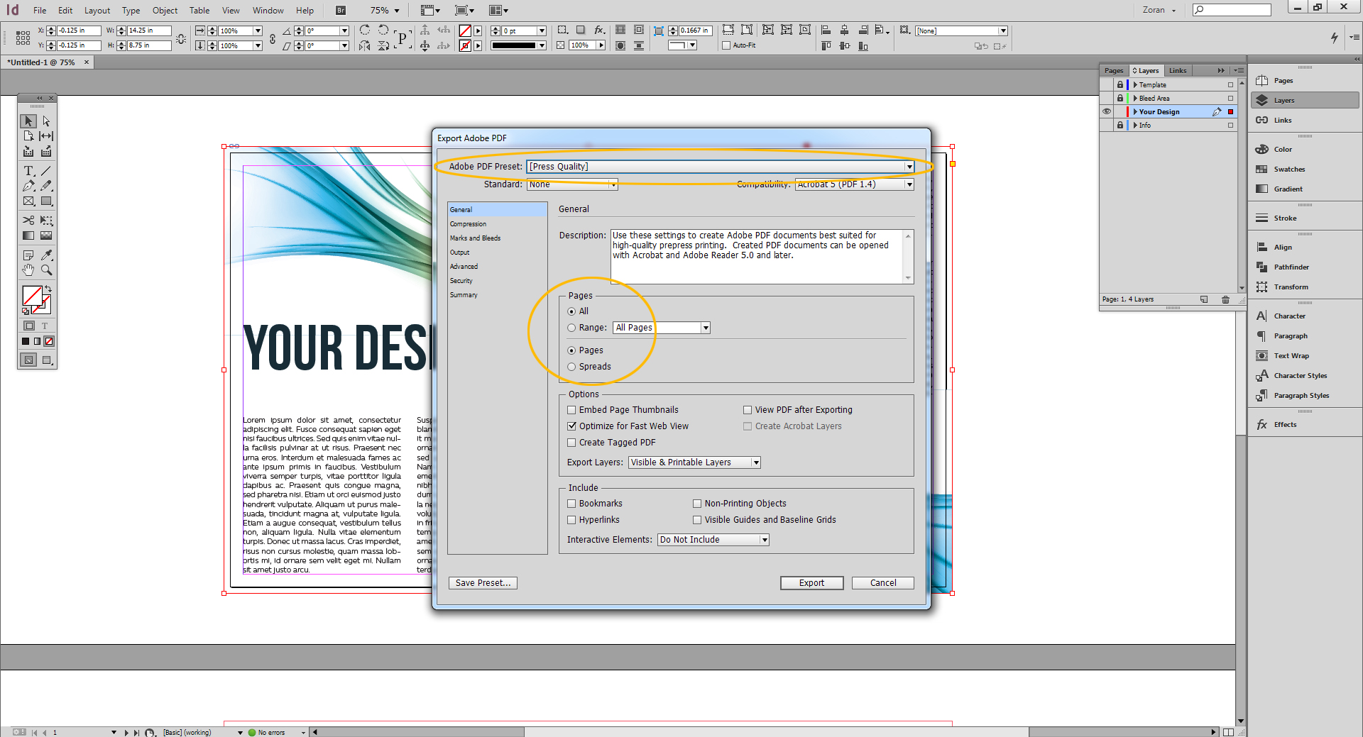 How to use the Adobe InDesign (.idml) Template from Newprint Newprint