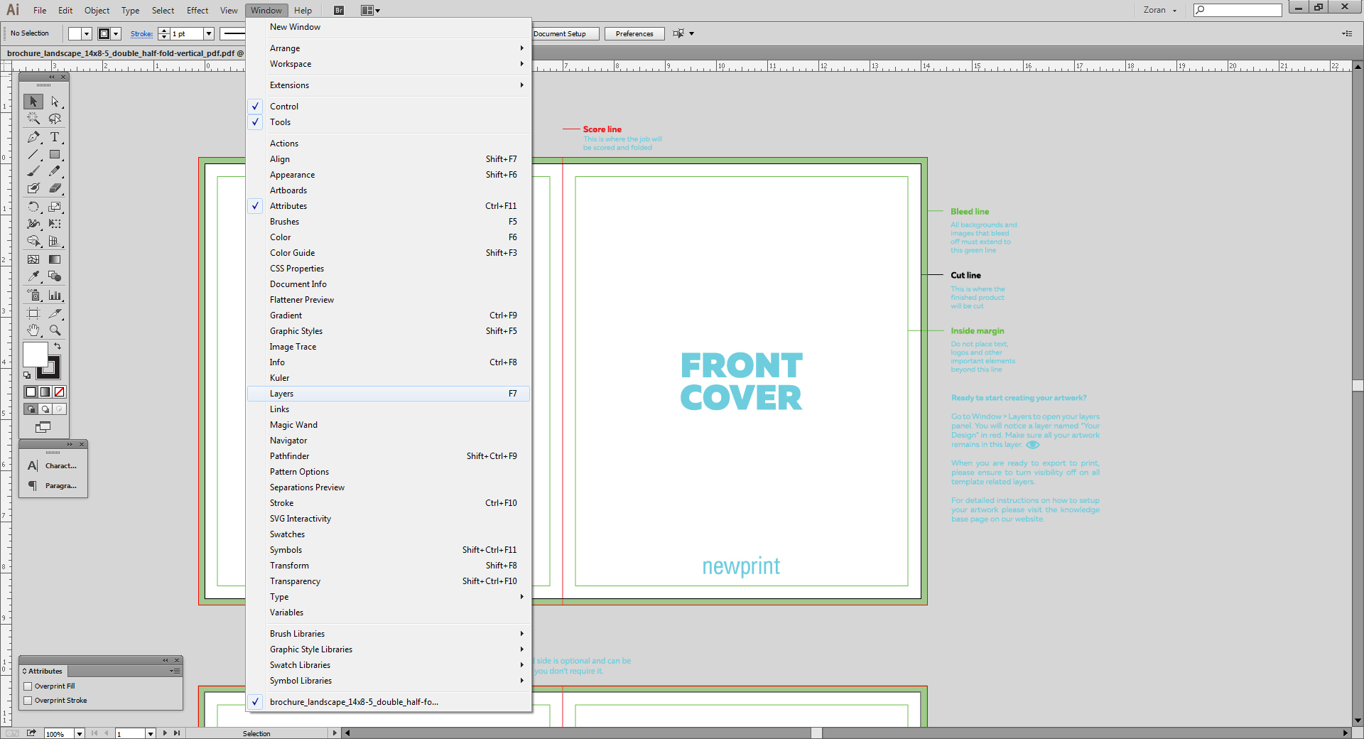How to use the Adobe PDF (.pdf) Template from Newprint | Newprint Help