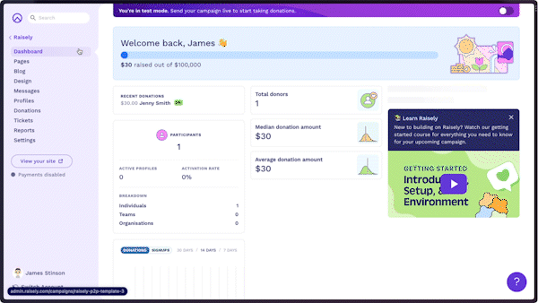 Enabling Donation Form V3