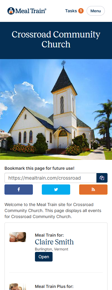 Group Welcome Page Sample