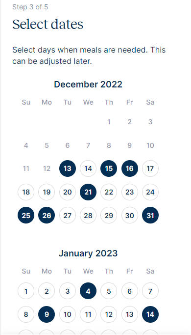 Step 3: Select Dates