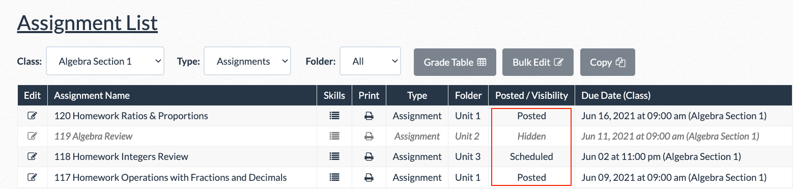 how to make assignments in delta math