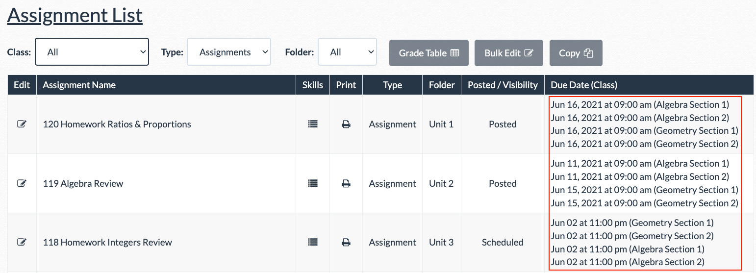 how to make assignments in delta math