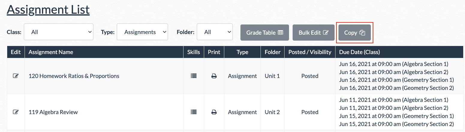 how to make assignments in delta math