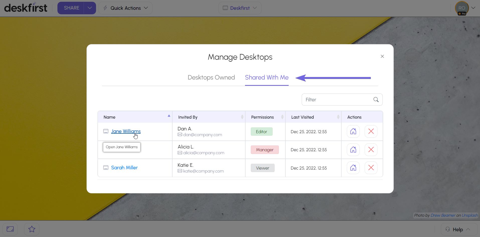 Accessing Web Desktops Shared With You Deskfirst Help Center