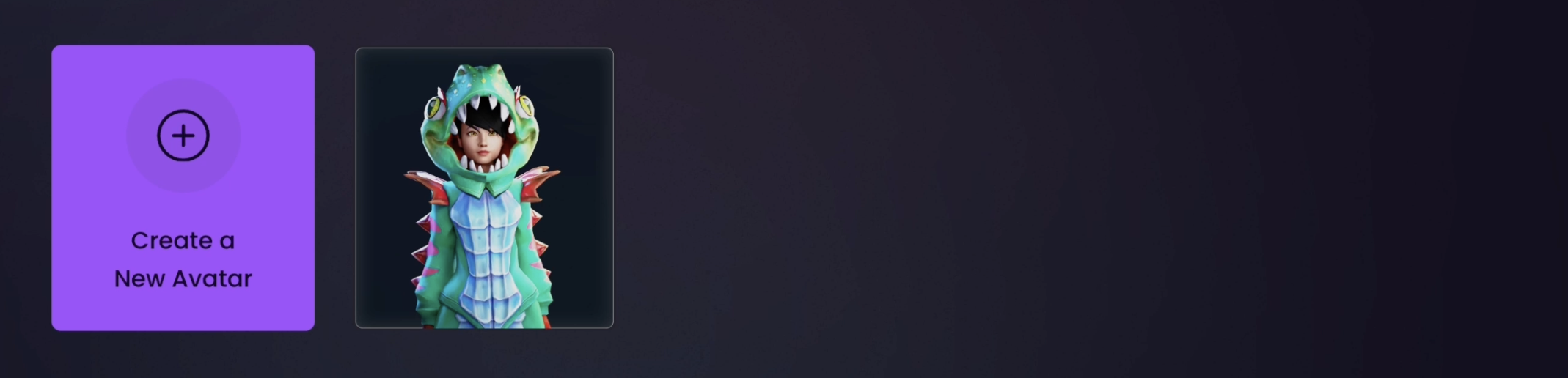 Final avatar preview with Next button