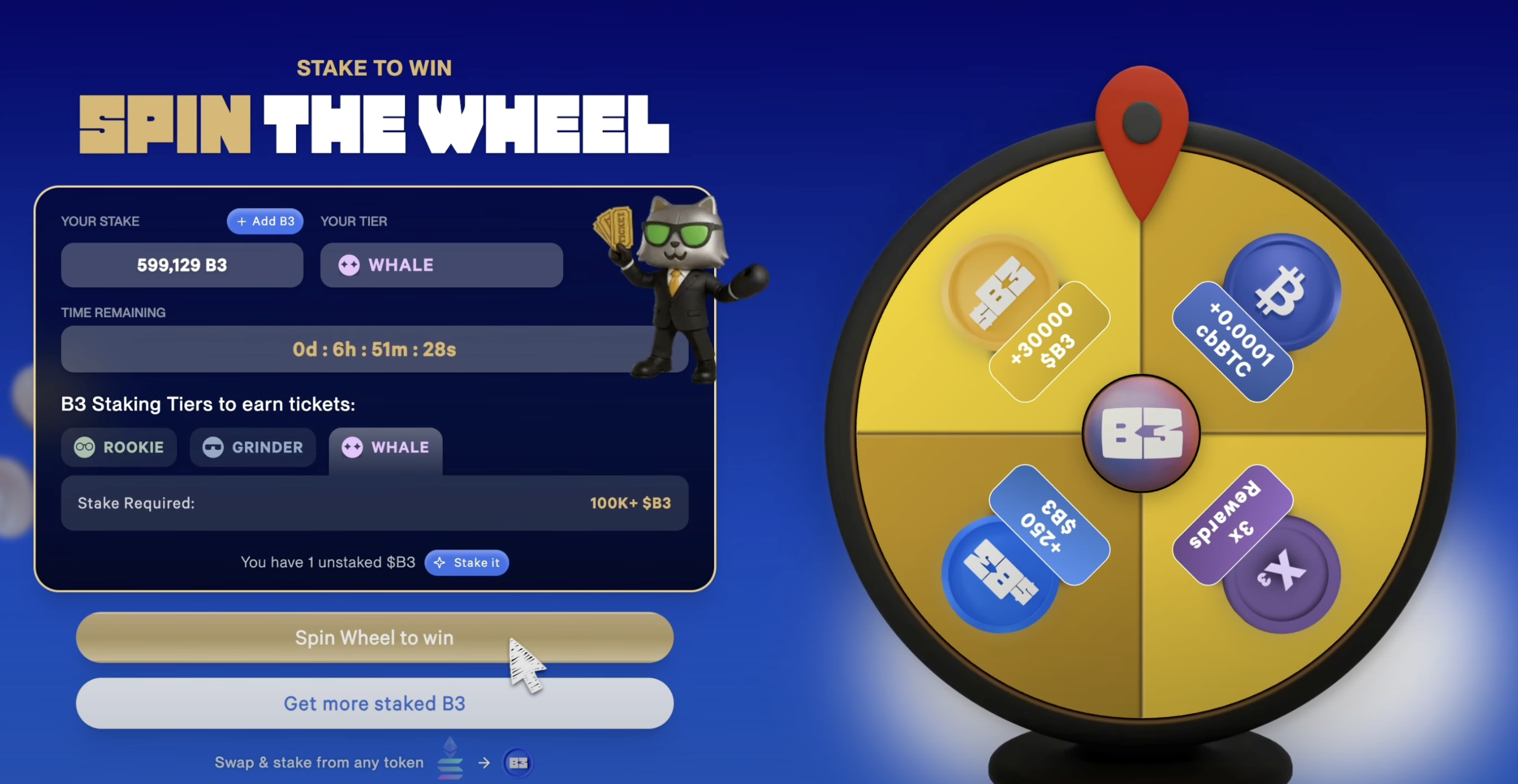 Spin the Wheel interface with spin button
