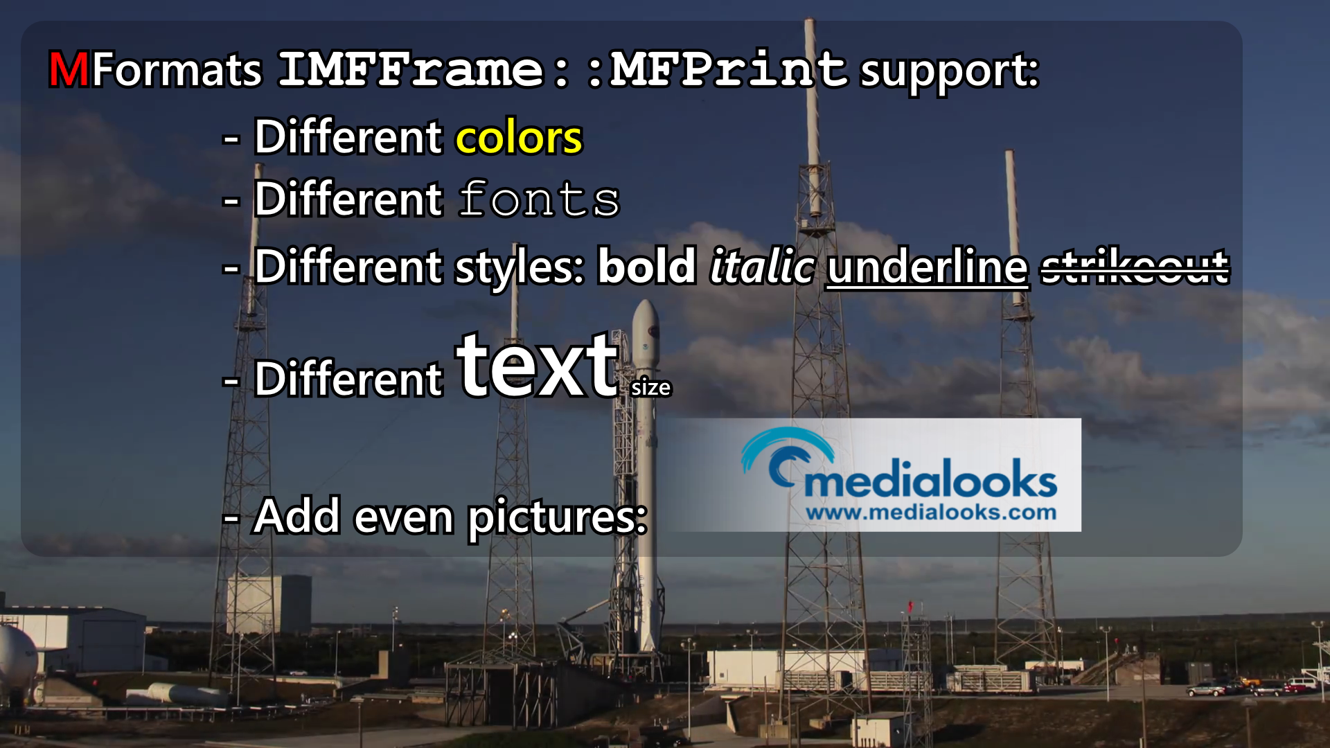 Text overlay Medialooks Help Center