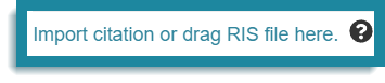 section. Select the option to import references and choose the RIS file ...