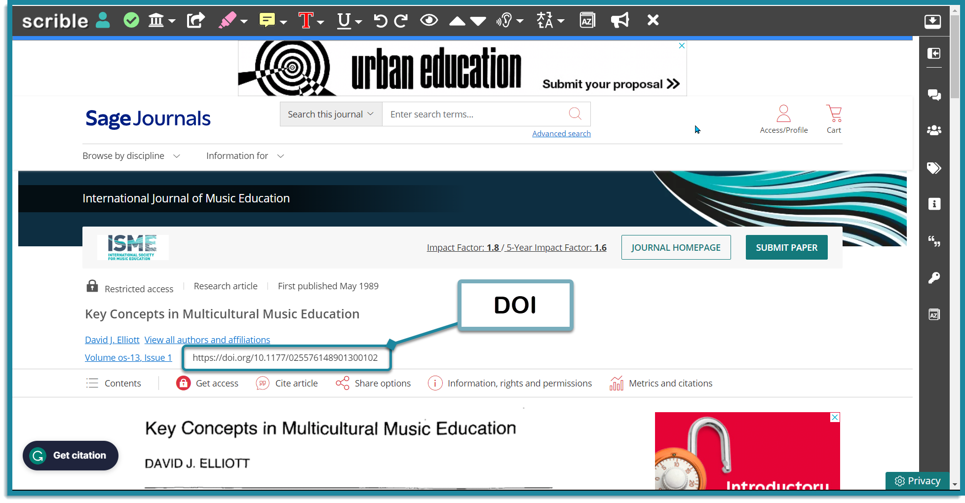 Understanding DOIs and URLs Scrible