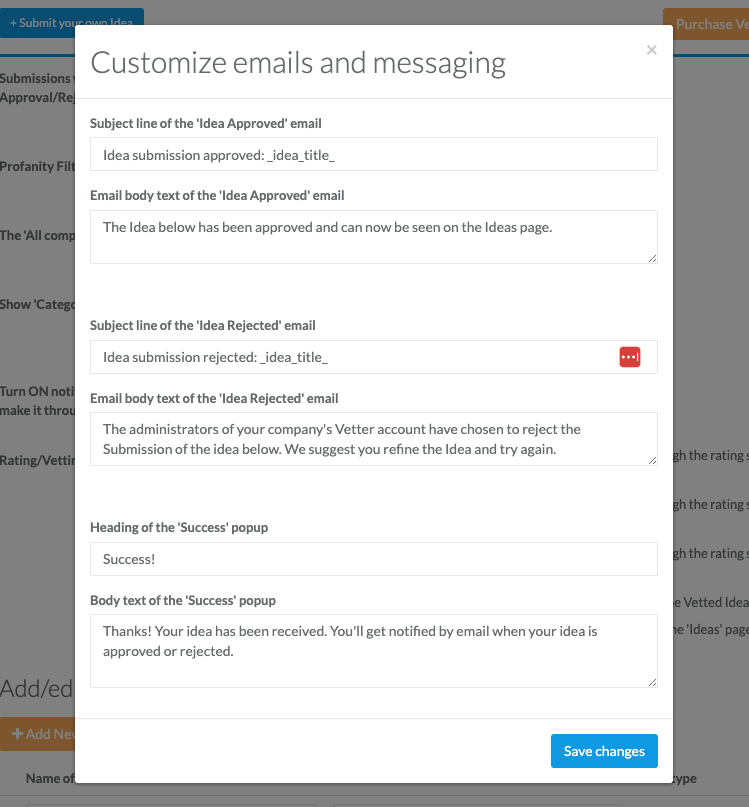 Modification Resolution Emails The Approve/Reject email