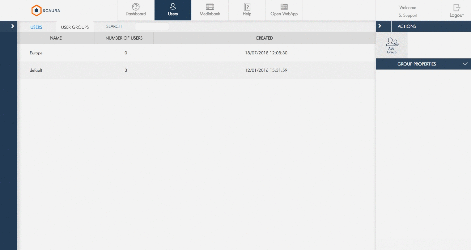 User Management Scaura