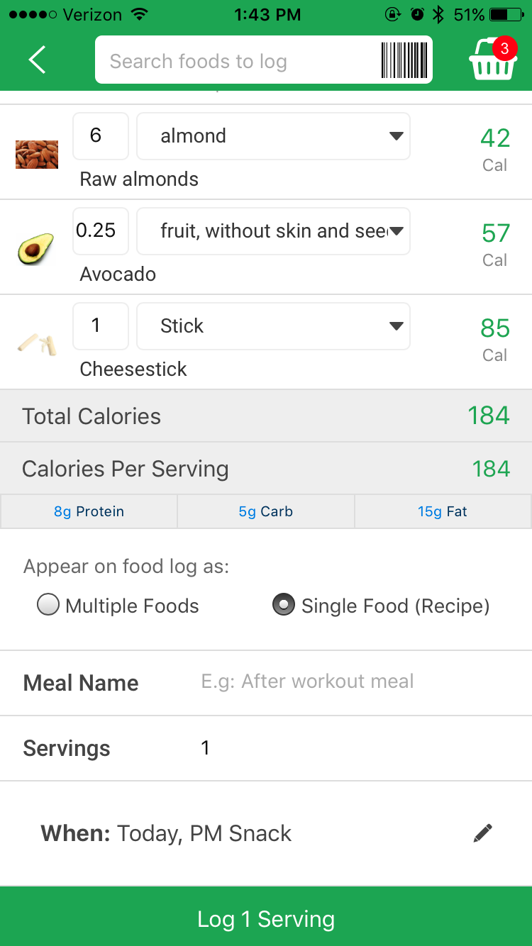 Q How do I create a recipe? Nutritionix