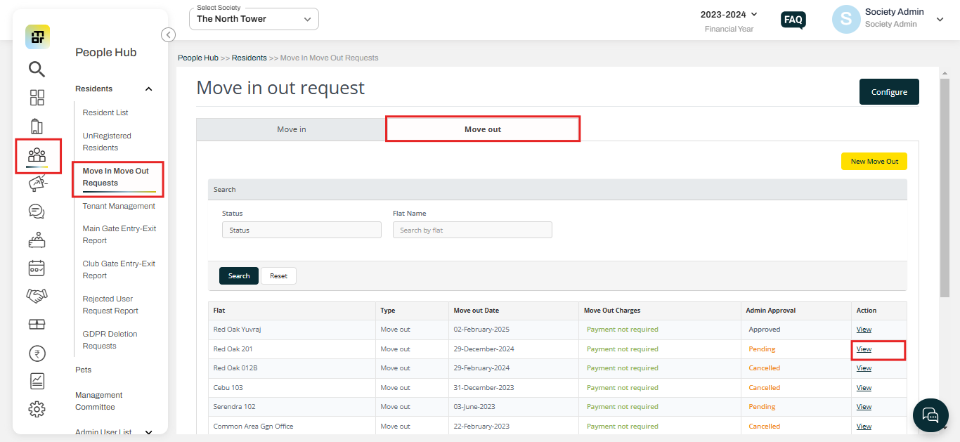 How to setup Move-Out process from the admin dashboard? | MyGate Admin