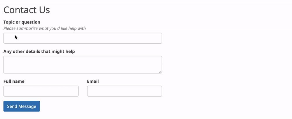 How does the Contact Form work?