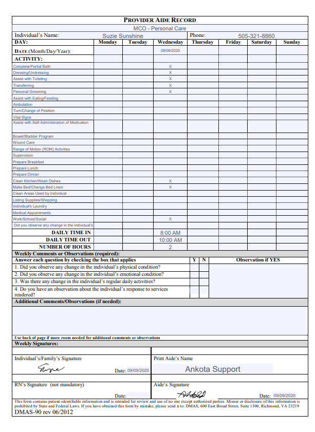 Virginia DMAS Forms and Guidance in Ankota Ankota Help Center