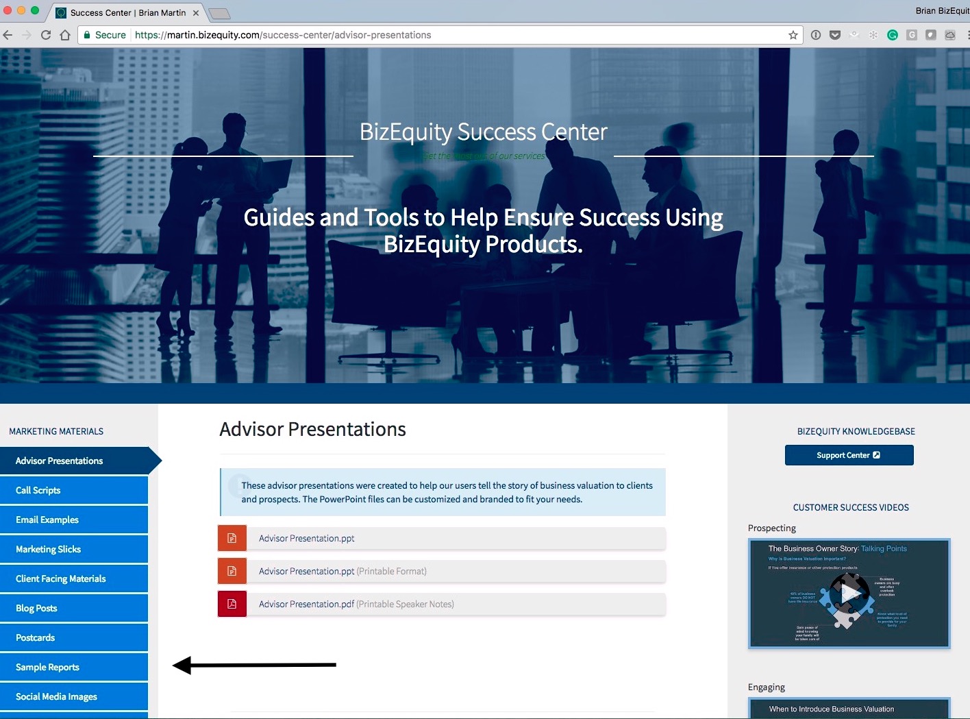 Sample Reports BizEquity Knowledgebase