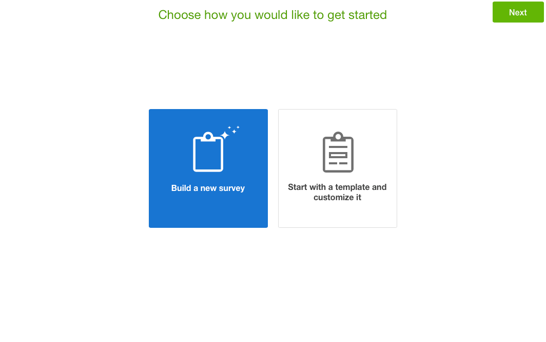 Survey Type Quicktapsurvey